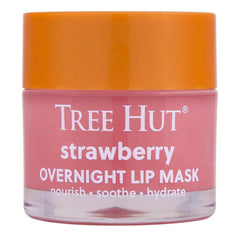 Tree Hut Strawberry Overnight Overnight Lip Mask, 0.6 Oz | Nourishing & Moisturizing Lip Treatment with Shea Butter, Vitamin E, Smooth Lips, Overnight Lip Sleeping Mask