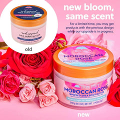 Tree Hut Moroccan Rose Whipped Body Butter with Shea Butter, 8.4 Oz | Whipped Shea Body Butter, Long-Lasting Hydration for Soft, Smooth Skin, Essential Body Care, Lightweight Moisturizer