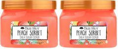 Tree Hut Peach Sorbet Shea Sugar Scrub, Exfoliating, Hydrating & Moisturizing Body Scrub with Shea Butter & Nourishing Essential Oils, Smooth & Soften Skin, 18 oz (Pack of 2)