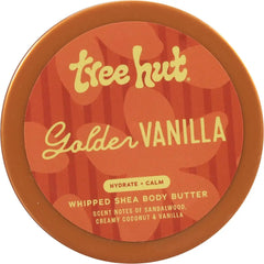 Tree Hut Golden Vanilla Whipped Body Butter with Shea Butter, 8.4 Oz | Whipped Shea Body Butter, Long-Lasting Hydration for Soft, Smooth Skin, Essential Body Care, Lightweight Moisturizer