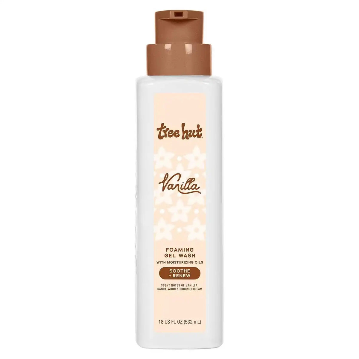Tree Hut Body Wash, Vanilla, 18 Fl Oz | Nourishing & Moisturizing Foaming Shower Gel with Shea Butter, Soft & Glowing Skin, Gentle Cleanser, Self Care Gift for Women