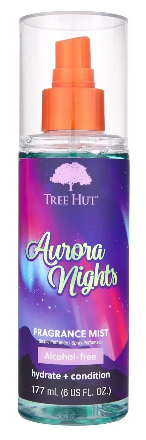 Tree Hut Aurora Nights Hair & Body Mist, Alcohol-Free Body Spray, 6 Fl Oz | Alcohol-Free Formula, Cozy Scent w/ Warm Pistachio & Toasted Marshmallow Notes, Everyday Fragrance Spray for Women
