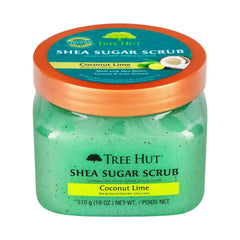 Tree Hut Shea Sugar Scrub - Coconut Lime - 18 oz - Exfoliating Body Scrub for Smooth, Glowing Skin - Made with Real Sugar and Shea Butter (Pack of 2)