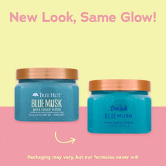Tree Hut Blue Musk Shea Sugar Scrub, Exfoliating, Hydrating & Moisturizing Body Scrub with Shea Butter & Nourishing Essential Oils, Smooth & Soften Skin, 18 oz (Pack of 2)