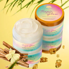 Tree Hut Tropic Glow Whipped Body Butter with Shea Butter, 8.4 Oz | Whipped Shea Body Butter, Long-Lasting Hydration for Soft, Smooth Skin, Essential Body Care, Lightweight Moisturizer