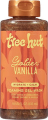 Tree Hut Golden Vanilla Foaming Body Wash, 18 Fl Oz | Nourishing & Moisturizing Shower Gel w/ Shea Butter & Essential Oils, Soft & Smooth Skin, Gentle Cleanser For All Skin Types
