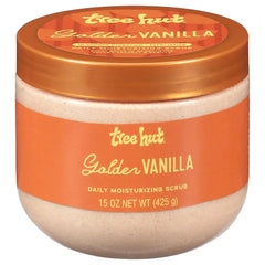 Tree Hut Golden Vanilla Daily Moisturizing Body Scrub, 15 Oz | Gentle Whipped Sugar Scrub with Shea Butter, Exfoliates, Hydrates & Leaves Skin Soft and Radiant for Everyday Use