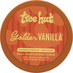 Tree Hut Golden Vanilla Daily Moisturizing Body Scrub, 15 Oz | Gentle Whipped Sugar Scrub with Shea Butter, Exfoliates, Hydrates & Leaves Skin Soft and Radiant for Everyday Use